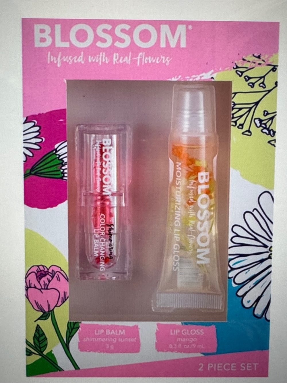 Blossom Pink Lip Balm & Mango Lip Gloss Duo